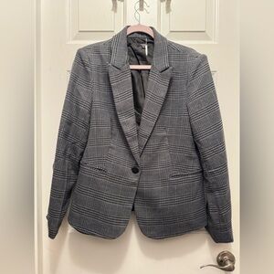 Premise Black and Gray Houndstooth Blazer